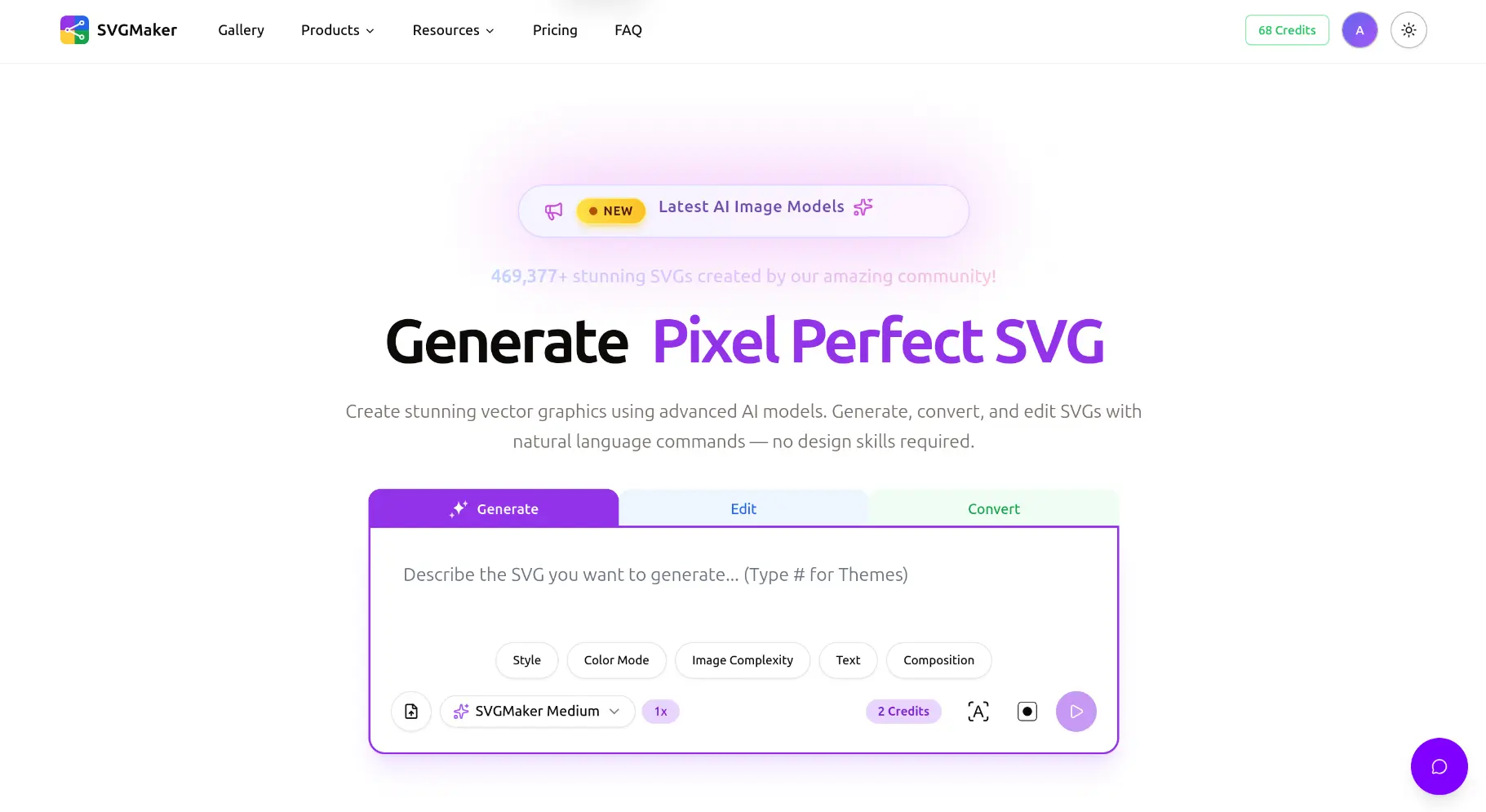 SVGMaker - Best for fast AI generated SVGs with real editing control