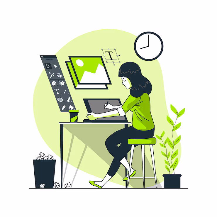 Vector designer working with SVGs