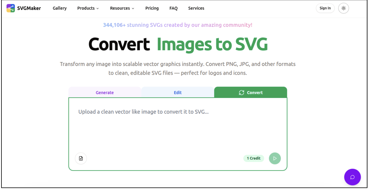 Convert PNG to SVG illustration