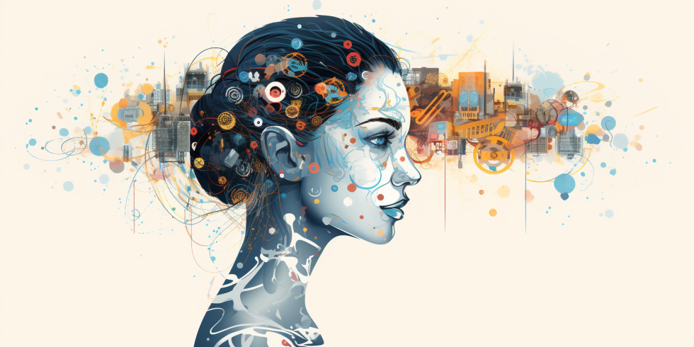 Illustration of an AI tool helping a designer create SVG graphics