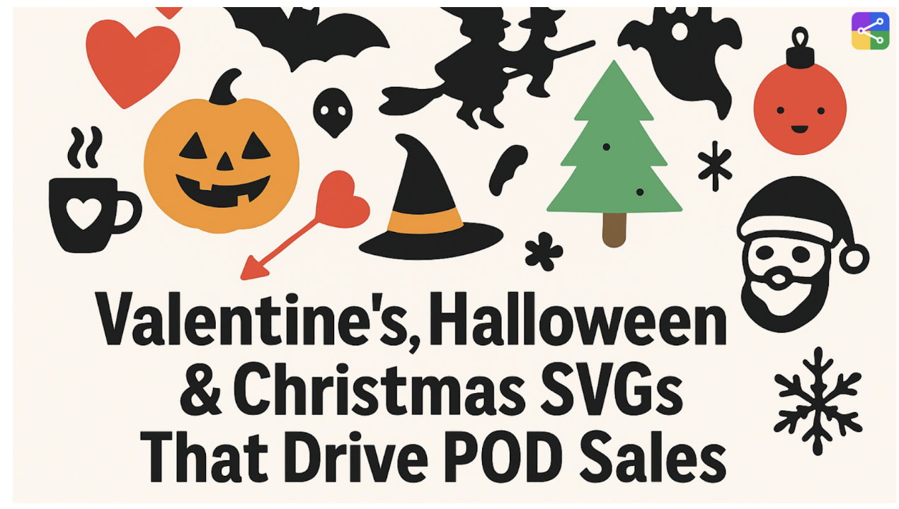 Valentine’s, Halloween & Christmas SVGs That Drive POD Sales
