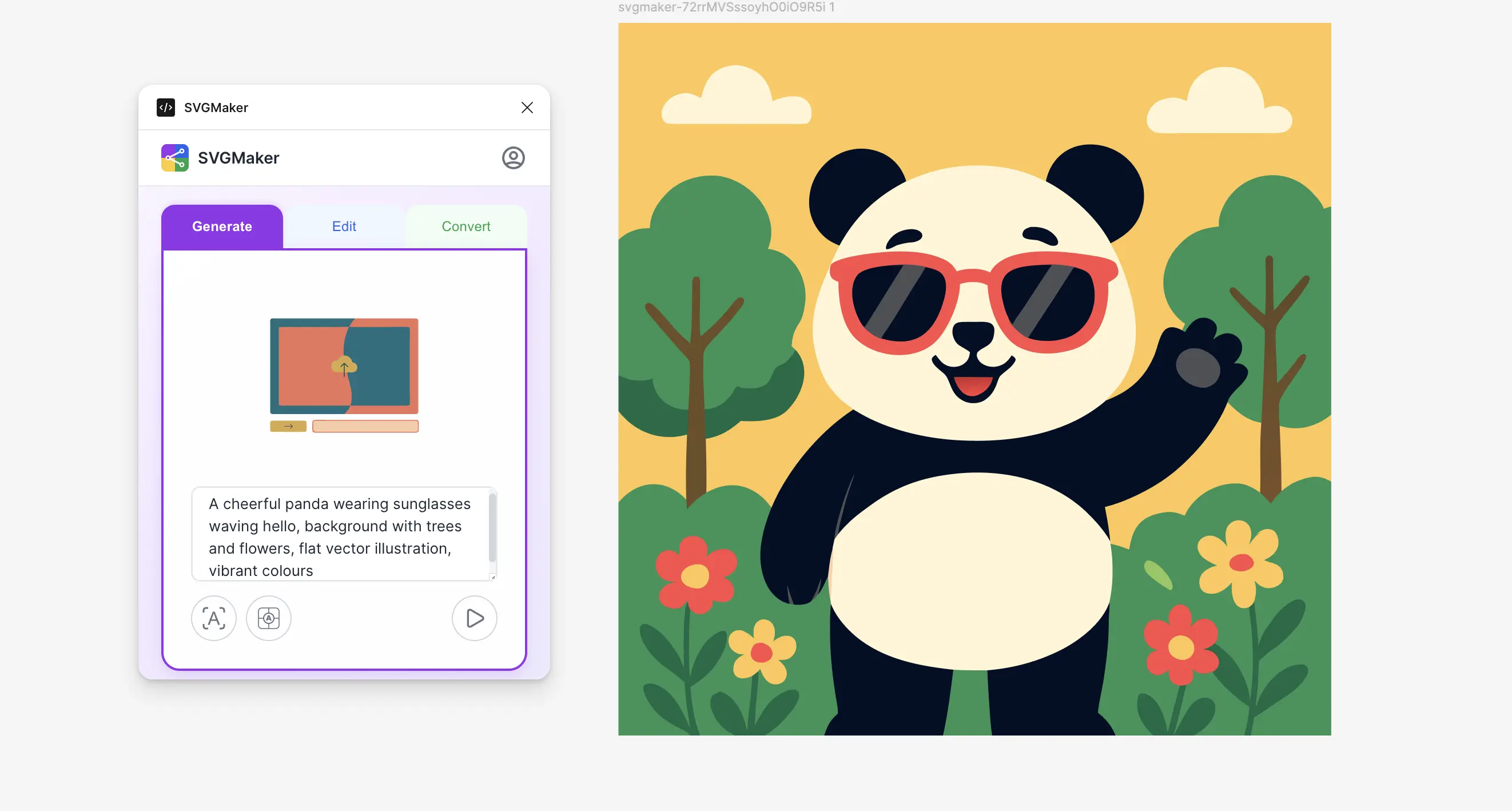 SVGMaker Generate tab in Figma plugin